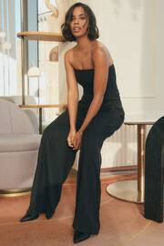 Black Rochelle Humes Pleated Wide Leg Trousers - Image 2 of 6