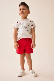 Red Chinos Shorts (3mths-7yrs) - Image 2 of 8