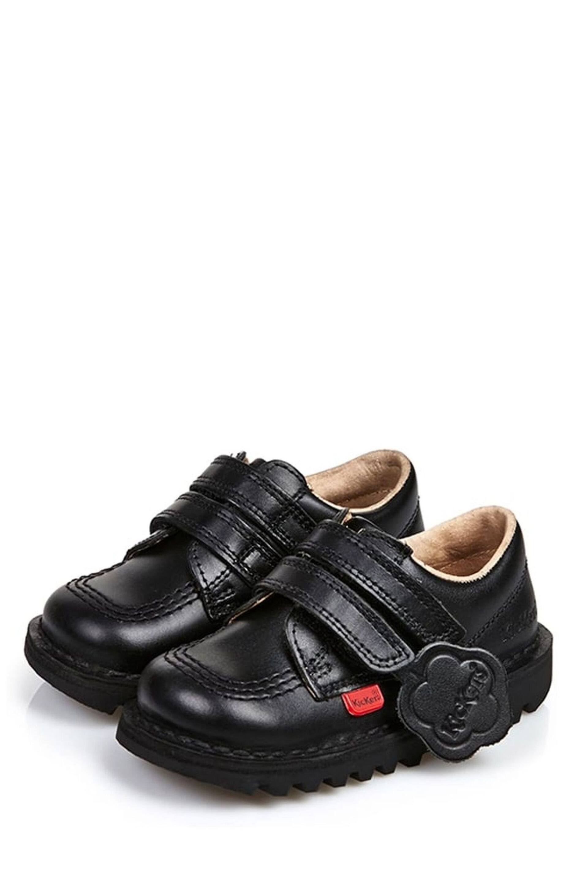 Kickers Junior Kick Lo Hook and Loop Leather Shoes - Image 3 of 6