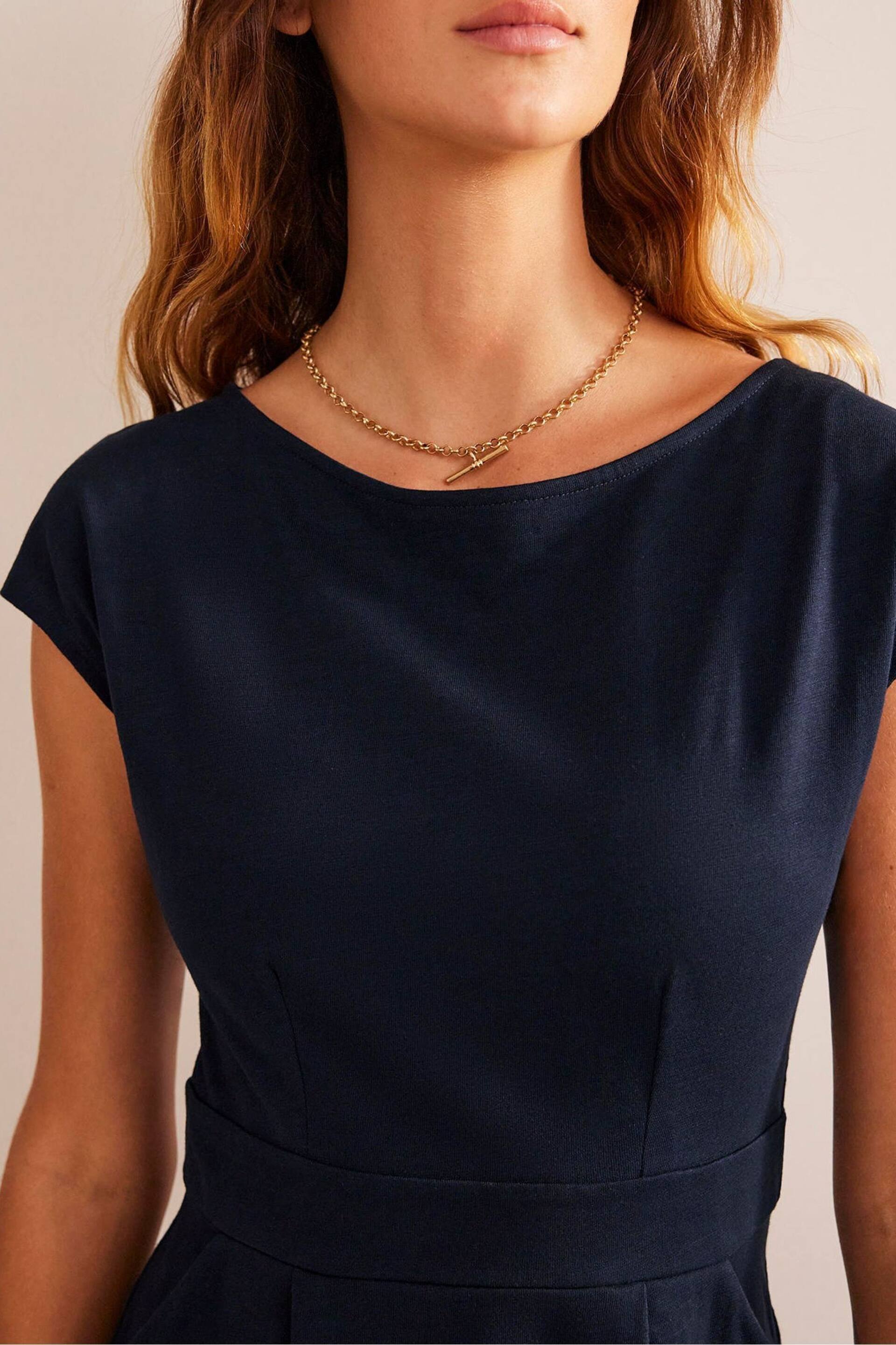 Boden Blue Navy Florrie Jersey Dress - Image 4 of 4