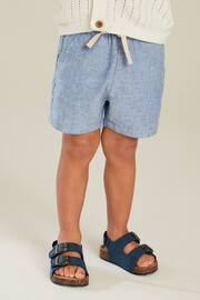 Chambray Blue Linen Blend Pull-On Shorts (3mths-7yrs) - Image 1 of 6