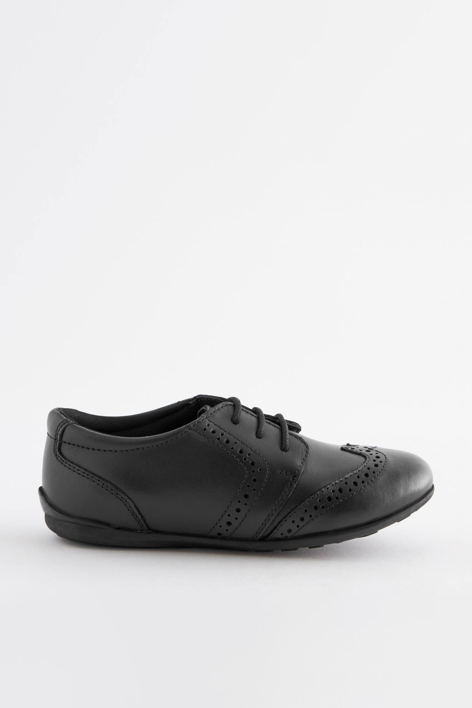 Black Standard Fit (F) School Leather Lace-Up Brogues - Image 2 of 7