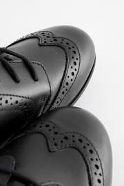Black Standard Fit (F) School Leather Lace-Up Brogues - Image 6 of 7
