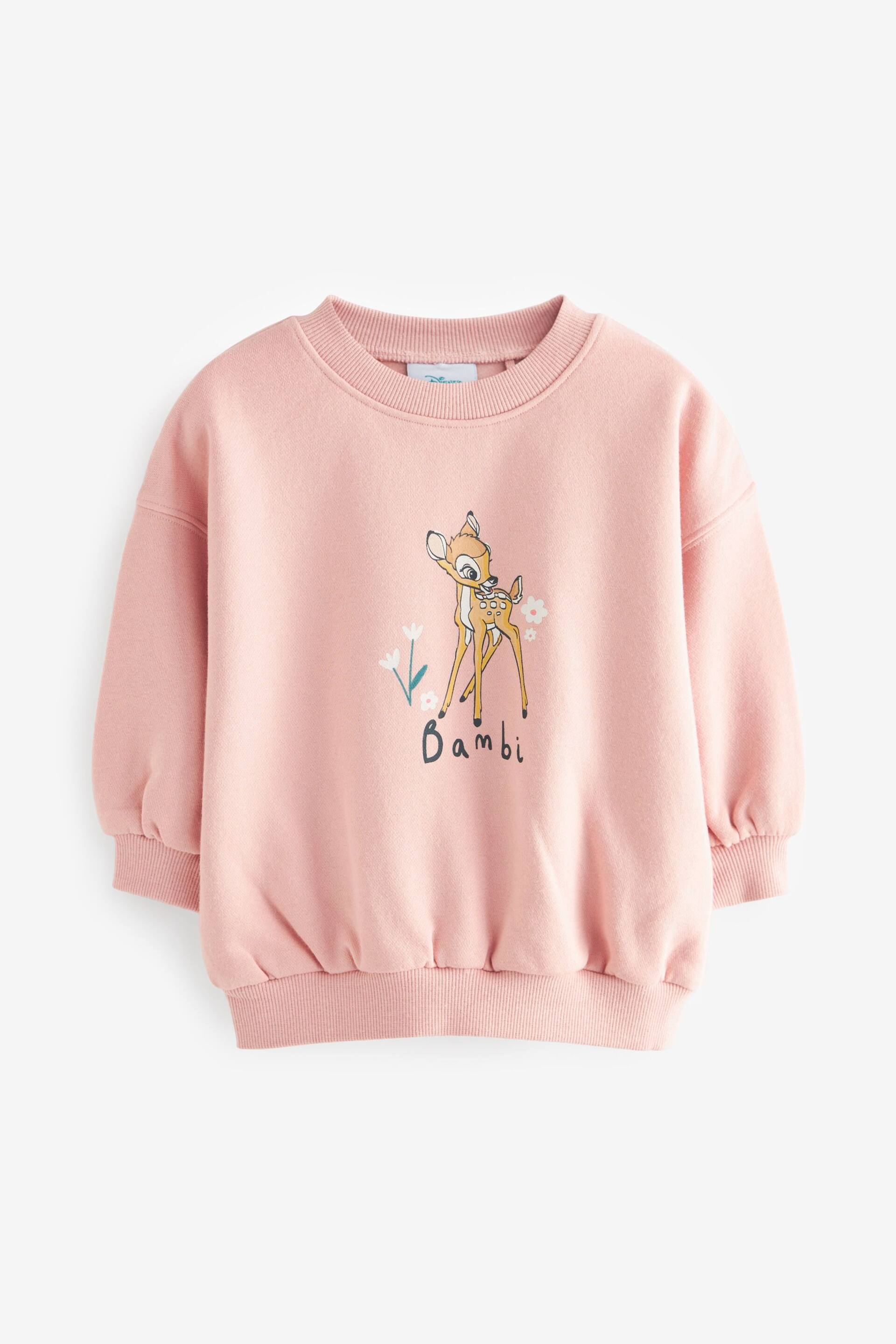 Pink Disney Bambi Sweat Jumper (3mths-7yrs) - Image 1 of 3