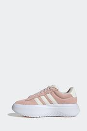adidas Pink Grand Court Platform Suede Shoes - Image 2 of 8