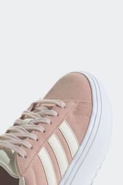 adidas Pink Grand Court Platform Suede Shoes - Image 8 of 8