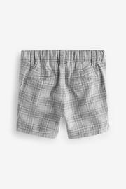 Grey Check Linen Blend Chinos Shorts (3mths-7yrs) - Image 6 of 7