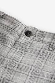 Grey Check Linen Blend Chinos Shorts (3mths-7yrs) - Image 7 of 7