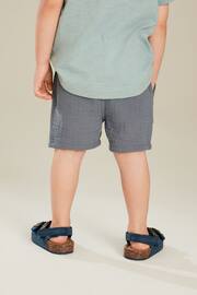 Blue Soft Textured Cotton Shorts (3mths-7yrs) - Image 4 of 7