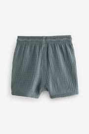 Blue Soft Textured Cotton Shorts (3mths-7yrs) - Image 6 of 7