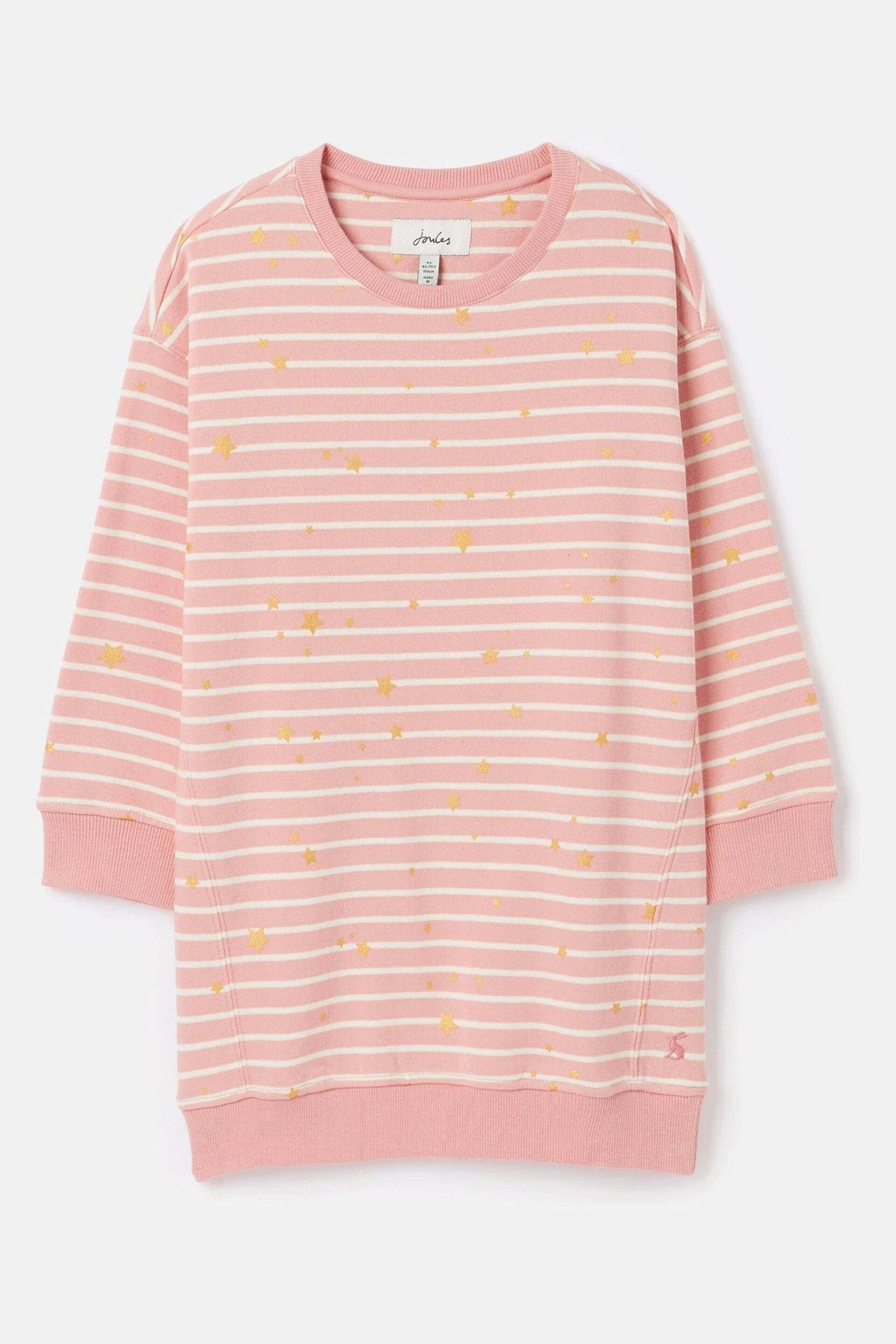 Joules Poppy Pink Striped Sweater Dress - Image 1 of 5