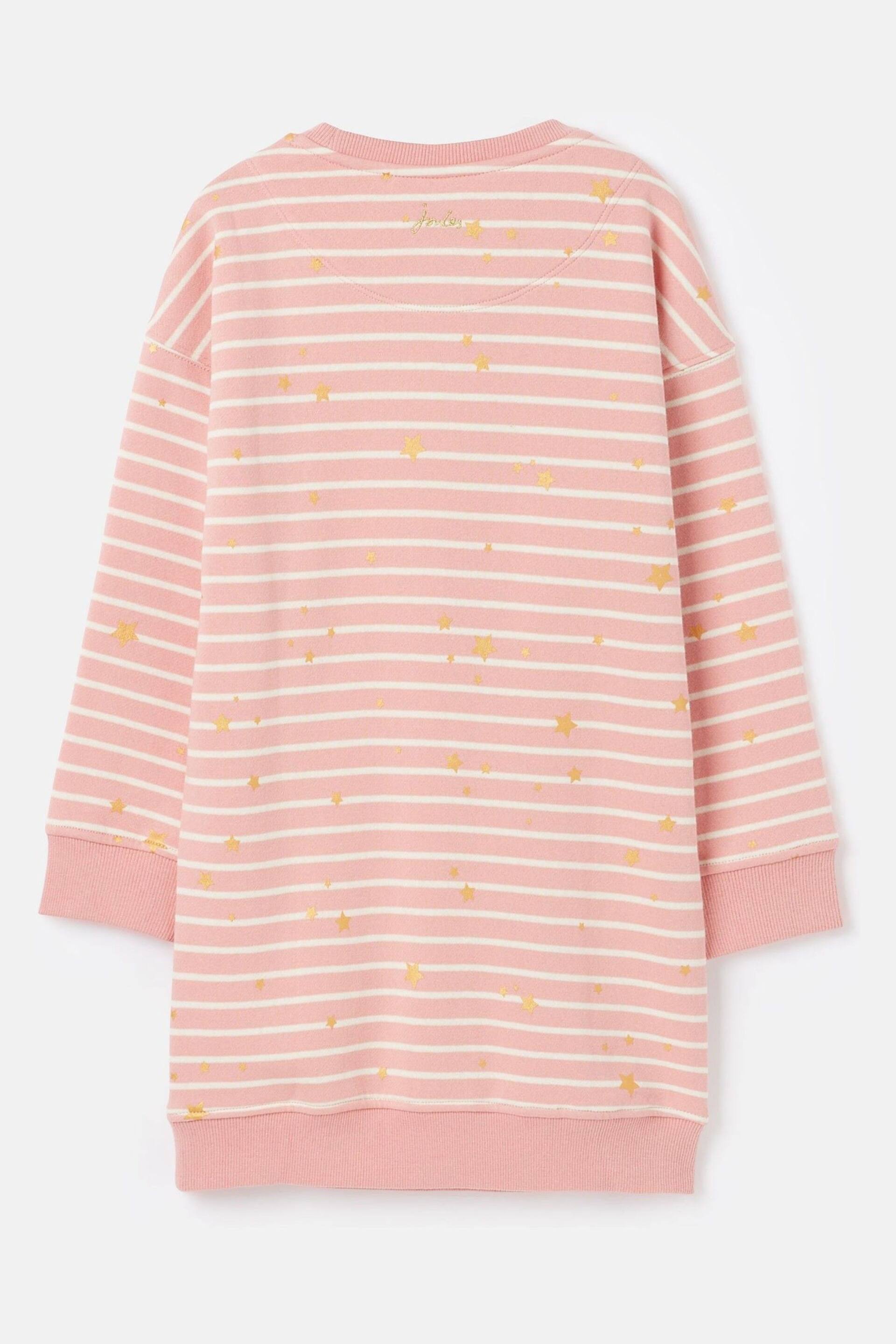 Joules Poppy Pink Striped Sweater Dress - Image 2 of 5