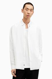 AllSaints White Cypress Long Sleeve Shirt - Image 3 of 8