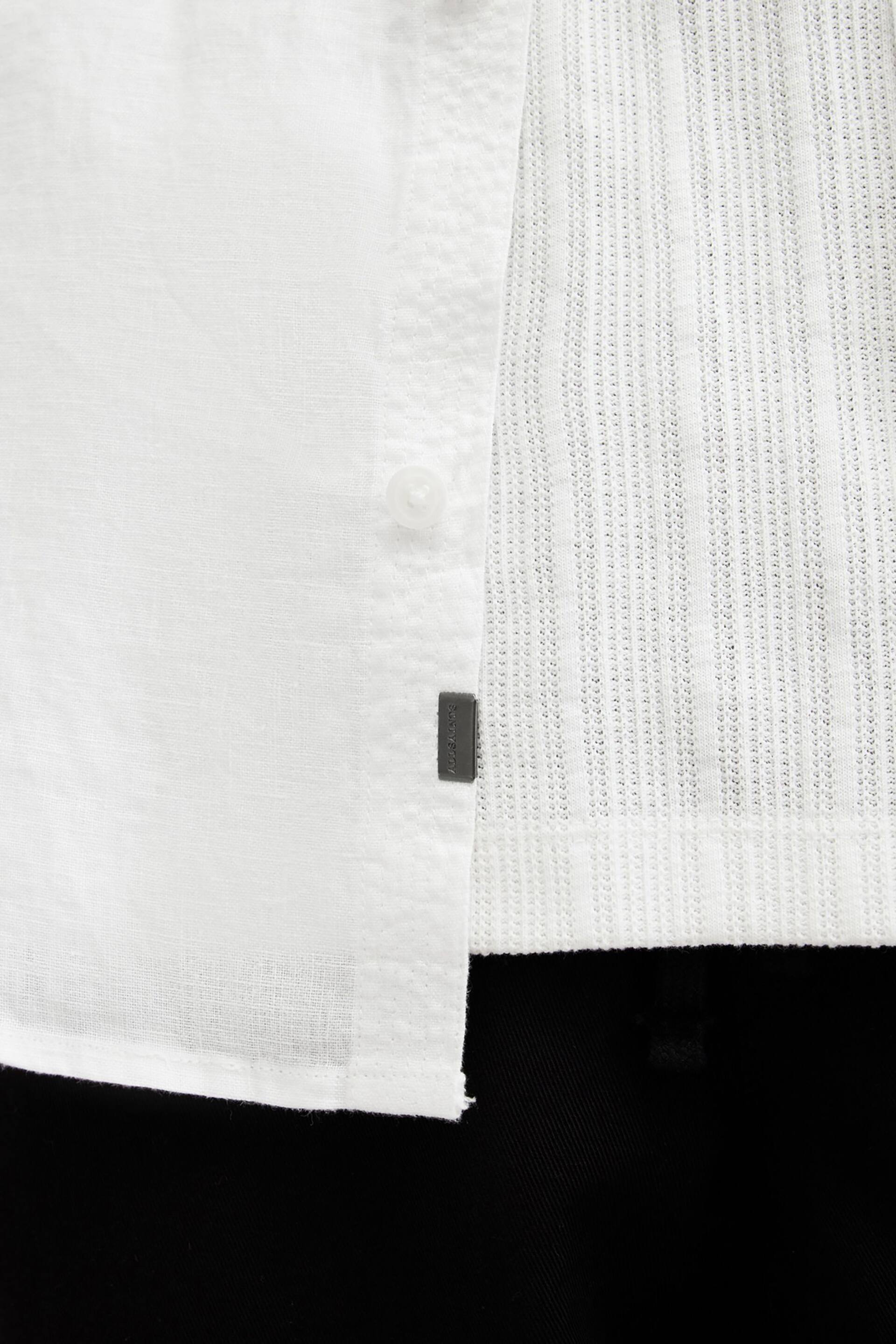 AllSaints White Cypress Long Sleeve Shirt - Image 6 of 8