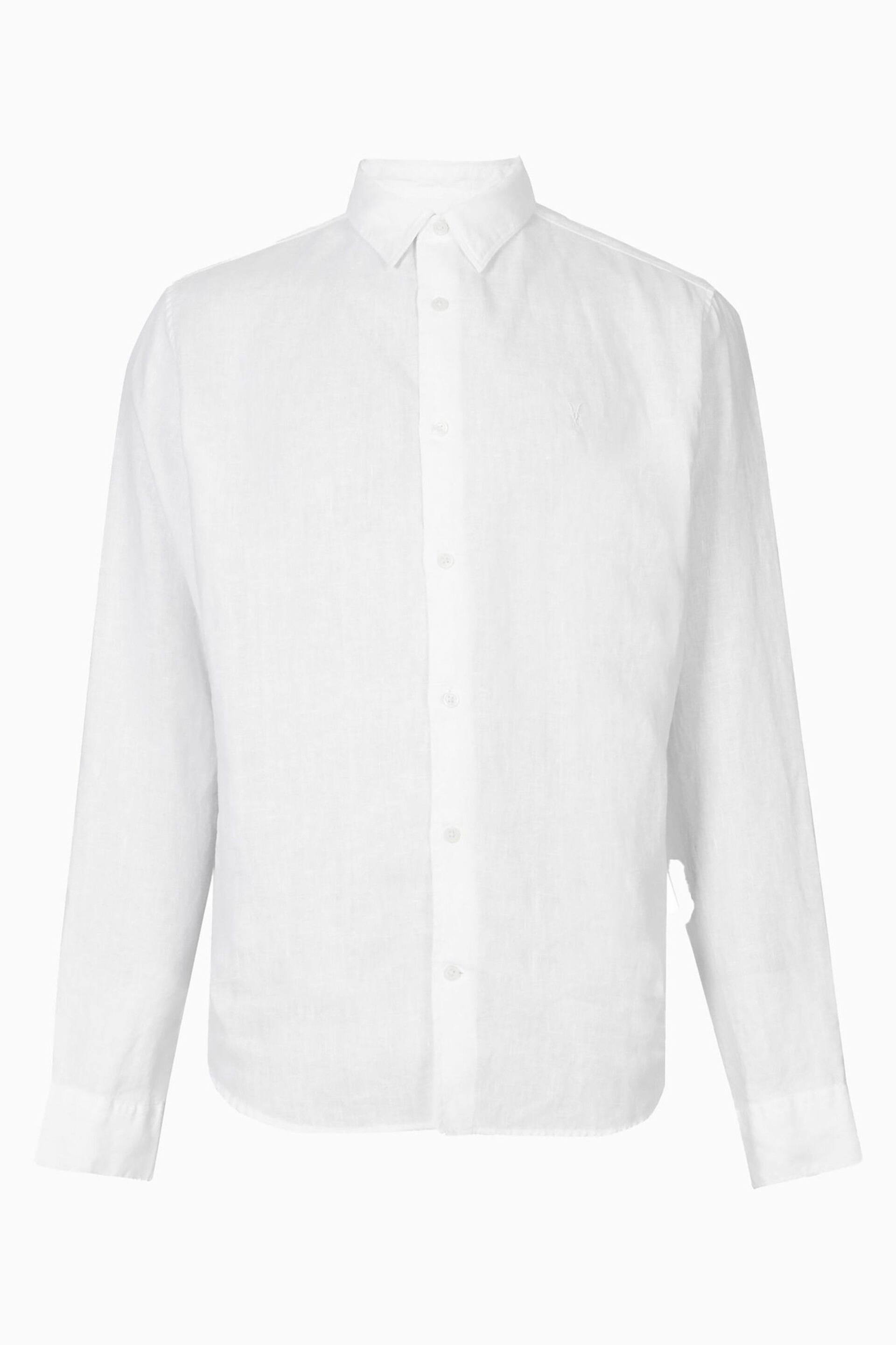 AllSaints White Cypress Long Sleeve Shirt - Image 8 of 8