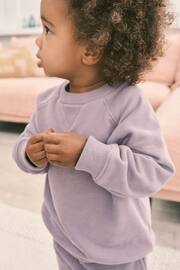 Lilac Purple Oversized Sweatshirt and Shorts Set (3mths-7yrs) - Image 2 of 6