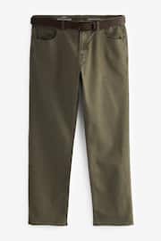 Khaki Green Straight Belted Authentic Jeans - Image 6 of 10