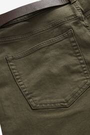 Khaki Green Straight Belted Authentic Jeans - Image 9 of 10