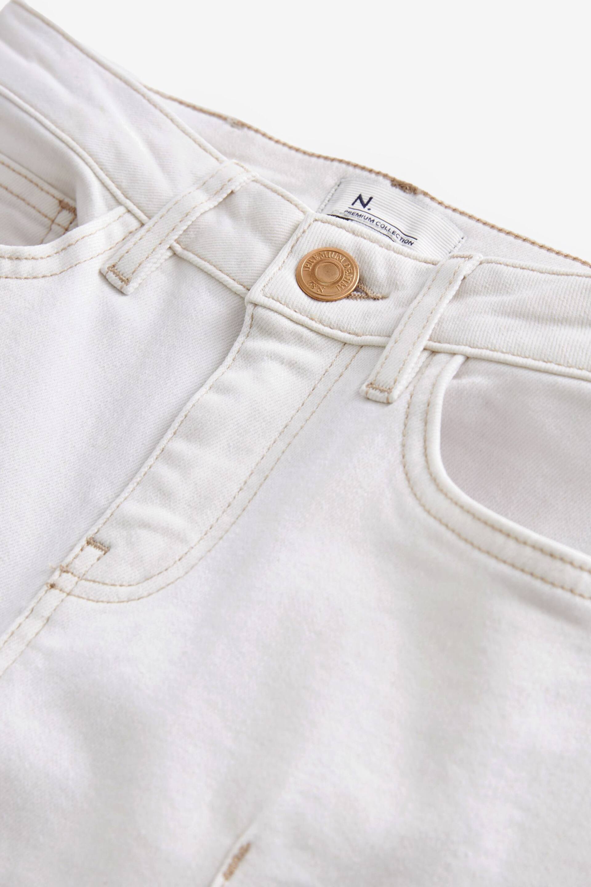 White Premium Flared Jeans - Image 6 of 8