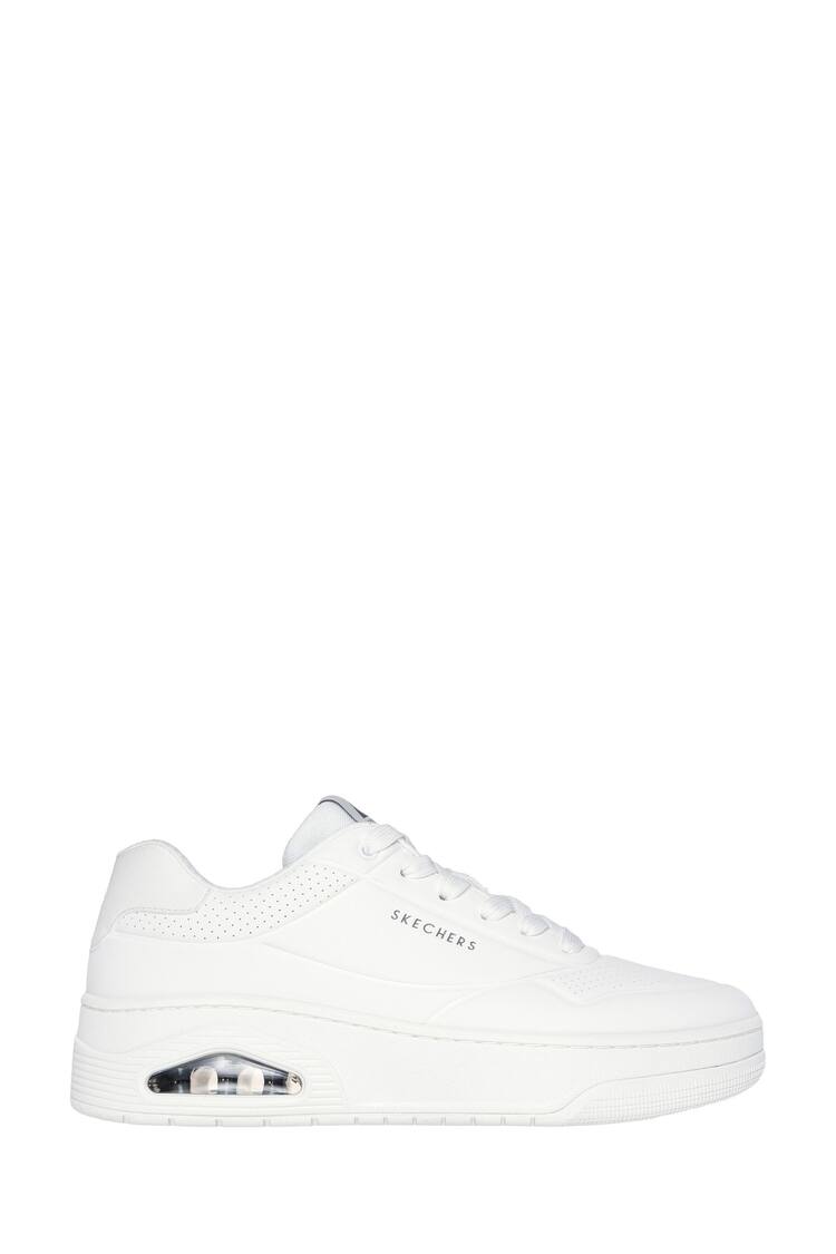 Skechers White Uno Court Trainers - Image 1 of 5