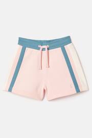 Joules Pippa Pink Colour Block Jersey Shorts - Image 1 of 8