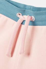 Joules Pippa Pink Colour Block Jersey Shorts - Image 3 of 8