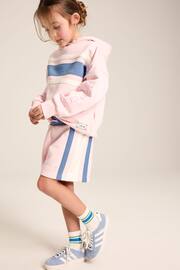Joules Pippa Pink Colour Block Jersey Shorts - Image 6 of 8