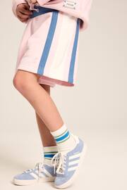 Joules Pippa Pink Colour Block Jersey Shorts - Image 7 of 8