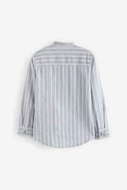 Grey Stripe Grandad Collar Long Sleeve Shirt (3-16yrs) - Image 2 of 3