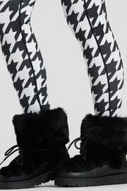 South Beach Black Faux Fur Ski Snow Boots - Image 2 of 6