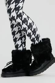 South Beach Black Faux Fur Ski Snow Boots - Image 3 of 6