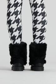 South Beach Black Faux Fur Ski Snow Boots - Image 4 of 6
