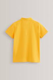 Yellow 2 Pack Cotton School Polo Shirts (3-16yrs) - Image 3 of 3