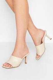 Long Tall Sally Natural Skinny Heeled Mules - Image 1 of 4