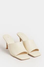 Long Tall Sally Natural Skinny Heeled Mules - Image 3 of 4