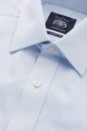 Savile Row Co Sky Blue Twill Classic Fit Double Cuff Shirt - Image 3 of 4