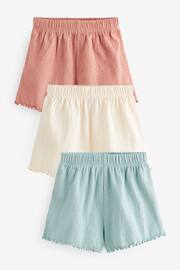 Blue Pink Textured Shorts 3 Pack (3mths-7yrs) - Image 1 of 5
