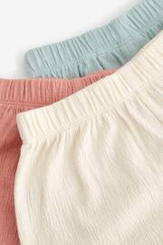Blue Pink Textured Shorts 3 Pack (3mths-7yrs) - Image 3 of 5