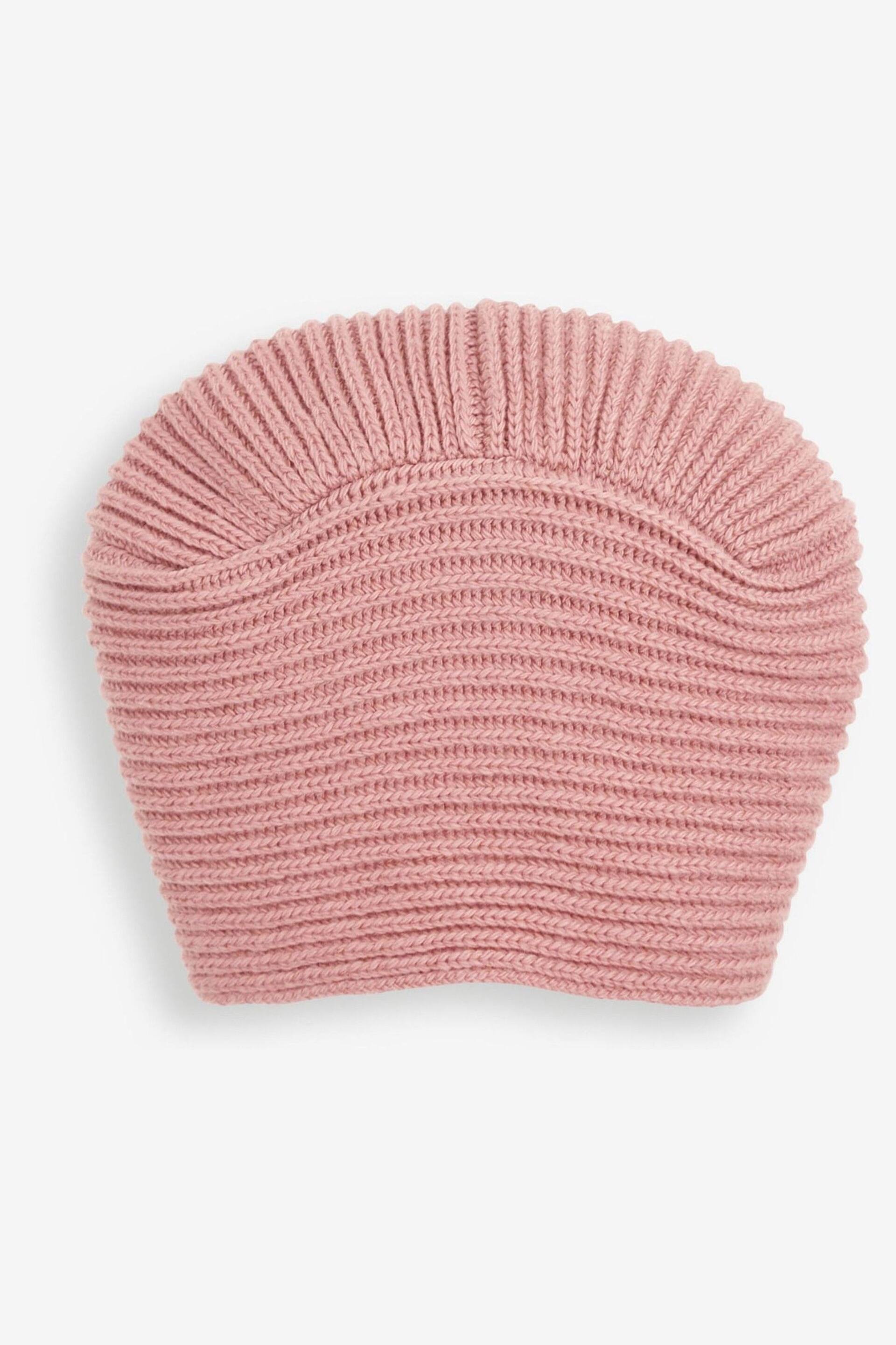 JoJo Maman Bébé Pink Girls' Knitted Turban - Image 2 of 2