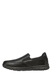 Skechers Black Nampa Groton Slip Resistant Slip On Mens Shoes - Image 3 of 5