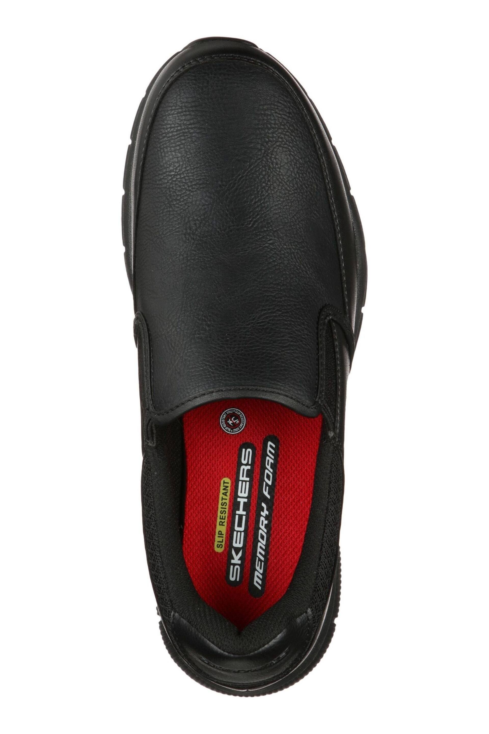 Skechers Black Nampa Groton Slip Resistant Slip On Mens Shoes - Image 5 of 5