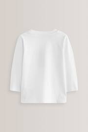 White 5 Pack Long Sleeve T-Shirts (3mths-7yrs) - Image 4 of 4