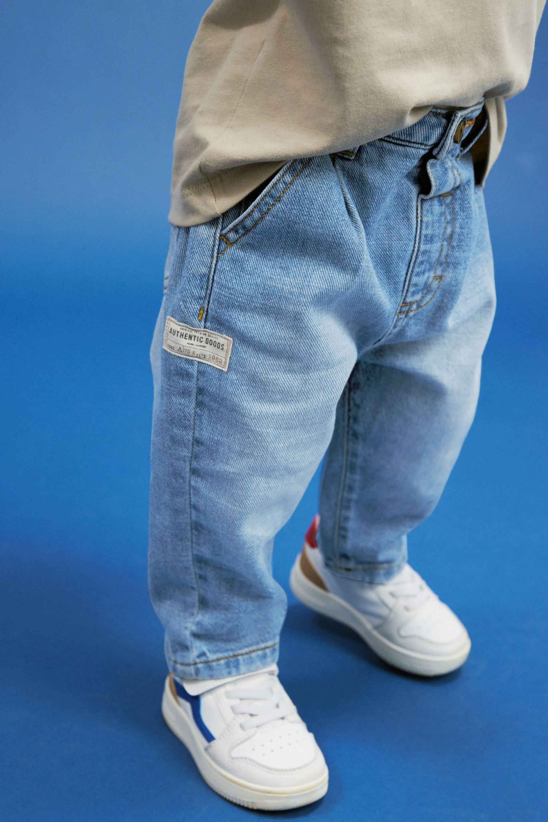 Light Blue Denim Pleat Front Jeans (3mths-7yrs) - Image 4 of 8