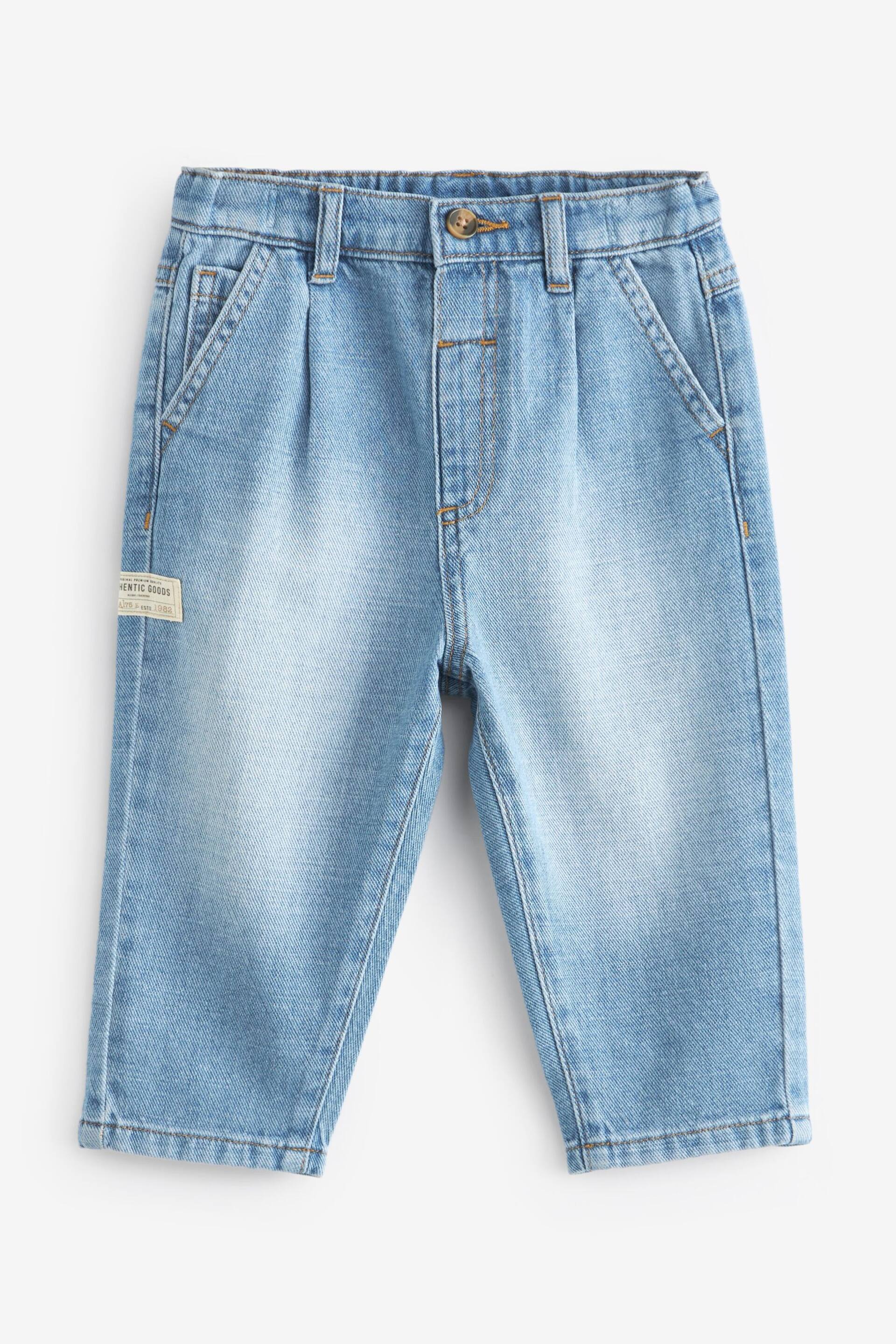 Light Blue Denim Pleat Front Jeans (3mths-7yrs) - Image 5 of 8