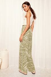Friends Like These Green Paperbag Woven Wide Leg Trousers - Image 4 of 4