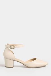 Long Tall Sally Nude Two Part Block Heel Court Shoes - Image 2 of 5