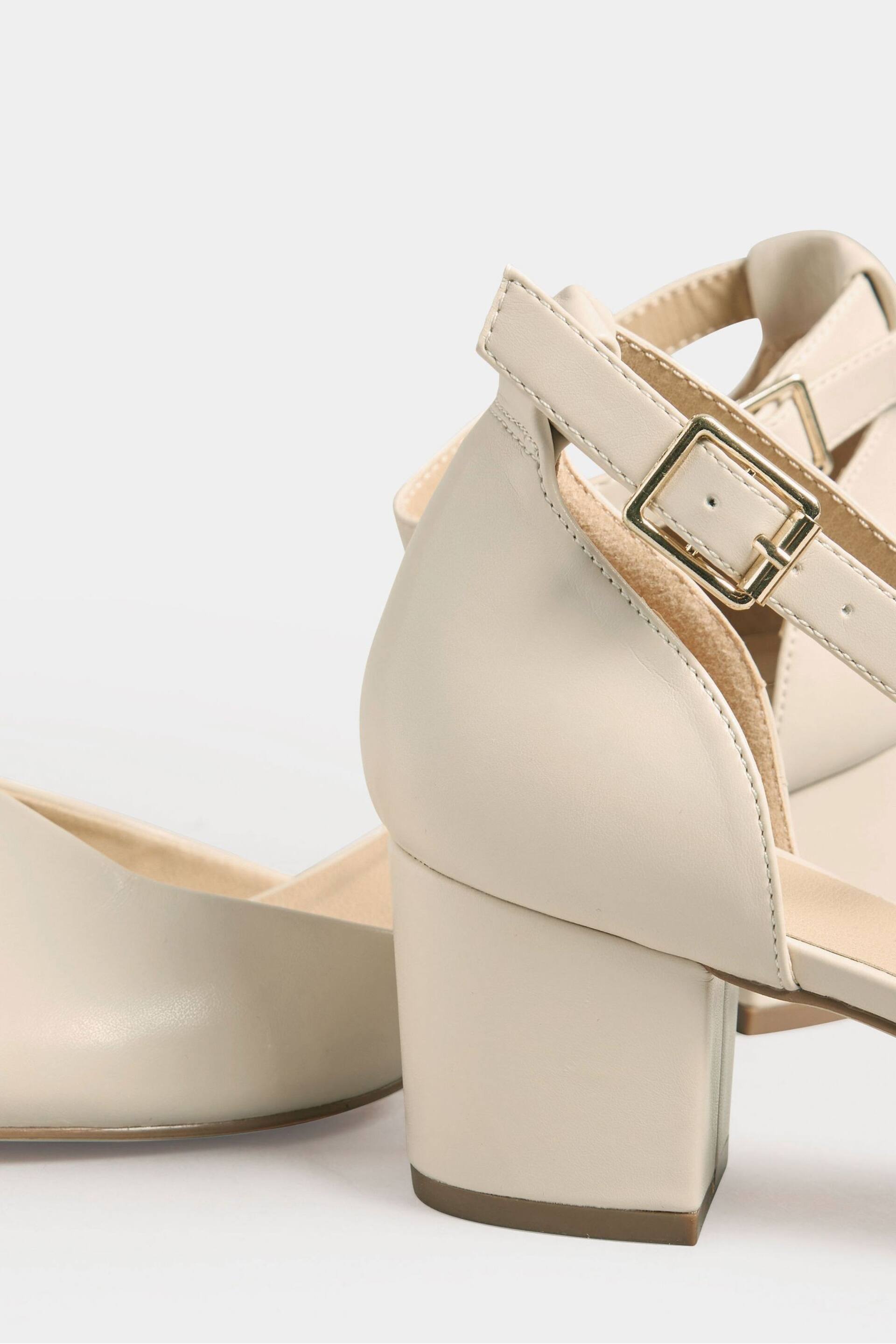 Long Tall Sally Nude Two Part Block Heel Court Shoes - Image 5 of 5