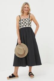 FatFace Clea Black Crochet Beach Dress - Image 2 of 6