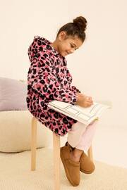 Pink Animal Print Hooded Blanket (3-16yrs) - Image 3 of 6