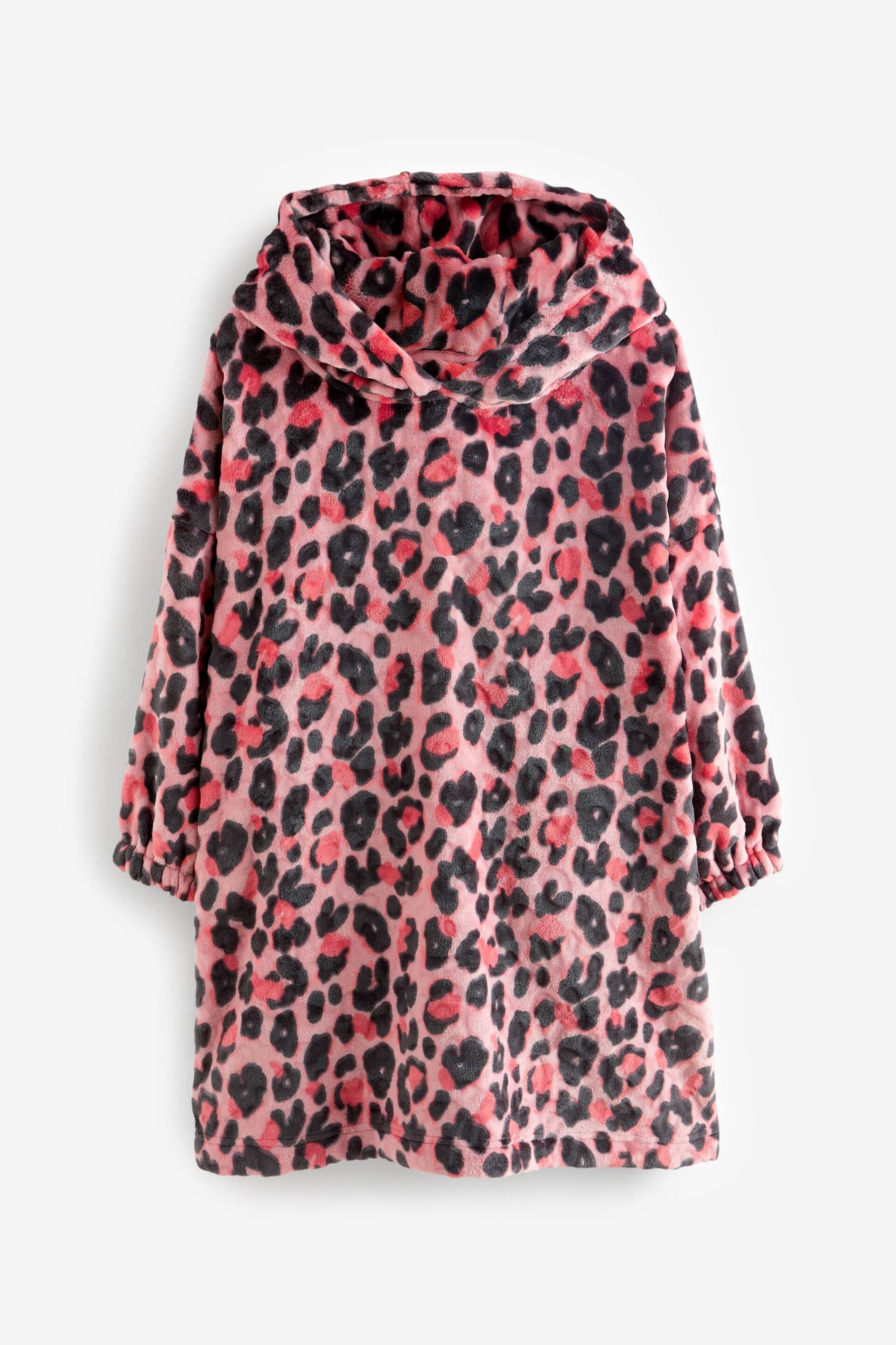 Pink Animal Print Hooded Blanket (3-16yrs) - Image 4 of 6